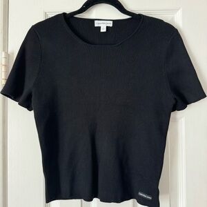 Like New Calvin Klein Jeans Black Cropped Knit tee
